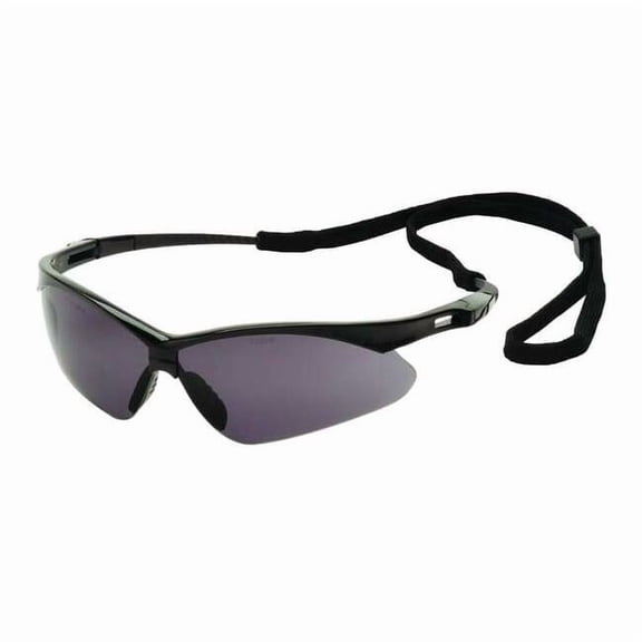 Safety Glasses, Agitator Series, Anti-Scratch, Anti-Fog, Anti-Static, Black Half-Frame, Gray Lens