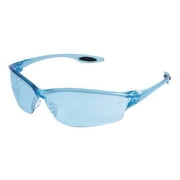 Oxulux, Safety Glasses, Anti-Scratch, Light Blue Lens, Blue Frame, Frameless 2VLA2