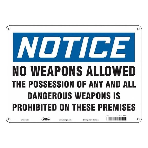 Condor Safety Sign,10 in x 14 in,Aluminum 449M06