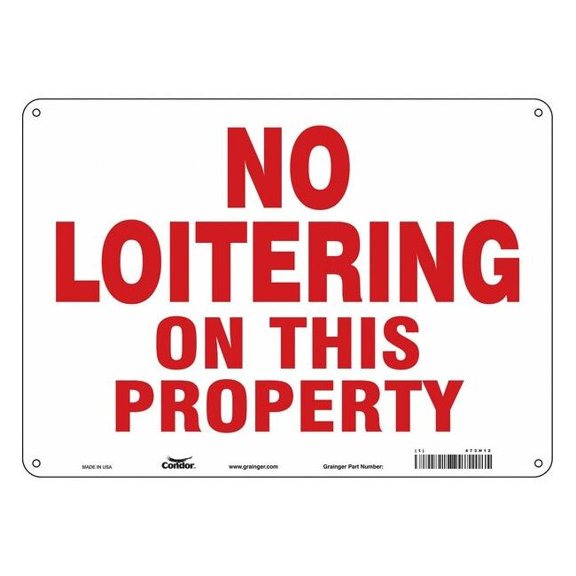 Condor Safety Sign,10 in x 14 in,Aluminum 473H12