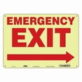 thumbnail image 1 of Condor Exit Sign, Plastic, 14" W, 10" H, EMERGENCY EXIT W/SYMBOL, White 467R03, 1 of 1