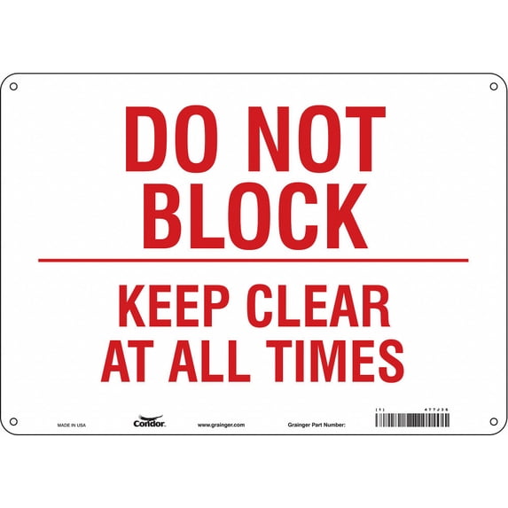 Condor Safety Sign,10 in x 14 in,Polyethylene 477J36 477J36 ZO-G5545869