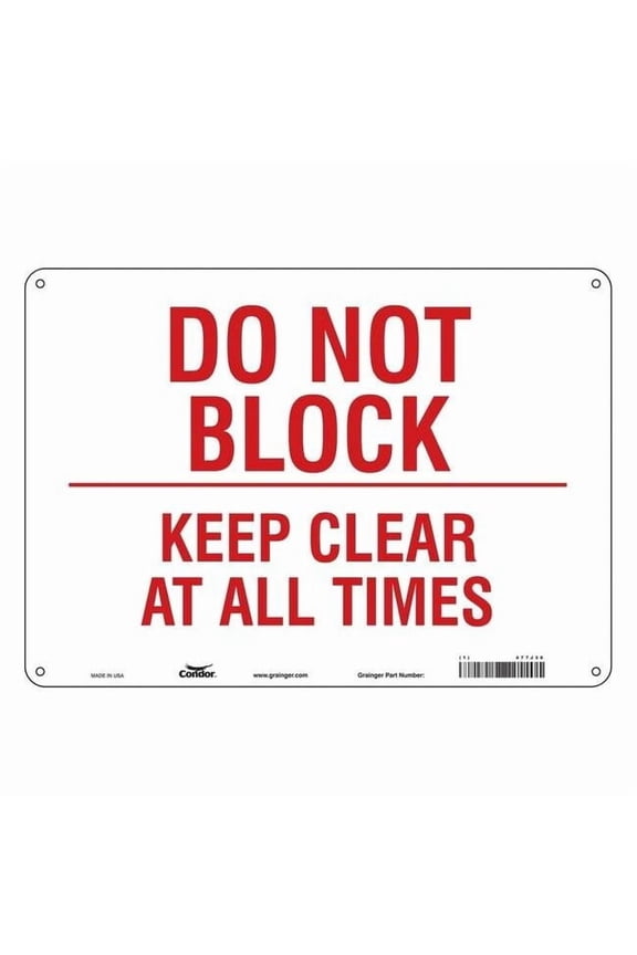 Safety Sign,10 in x 14 in,Polyethylene 477J36