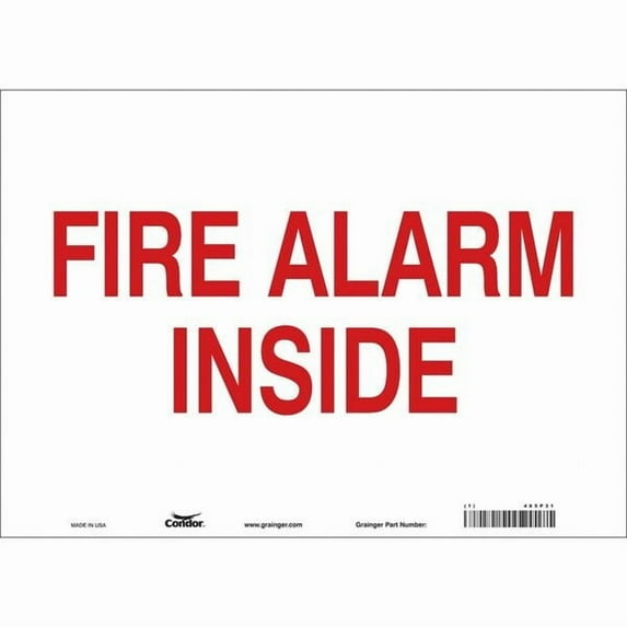 Safety Sign, 10 in Height, 14 in Width, Vinyl, Horizontal Rectangle, English