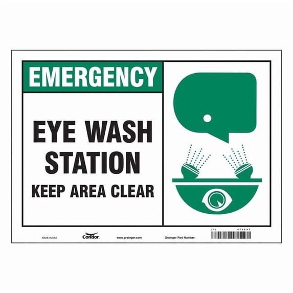 Condor Safety Sign,10 in x 14 in,Vinyl 471C47