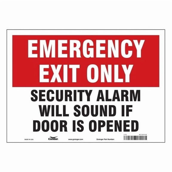 Safety Sign, 10 in Height, 14 in Width, Vinyl, Horizontal Rectangle, English, 473F32 473F32