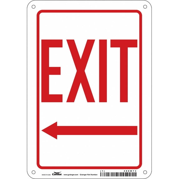 Condor Safety Sign,10 in x 7 in,Aluminum 480M73 480M73 ZO-G5835897