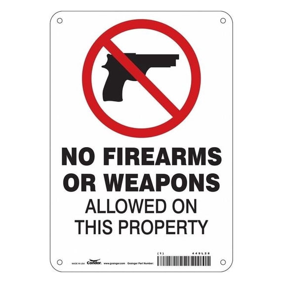 Condor Safety Sign,10 in x 7 in,Polyethylene 449L28