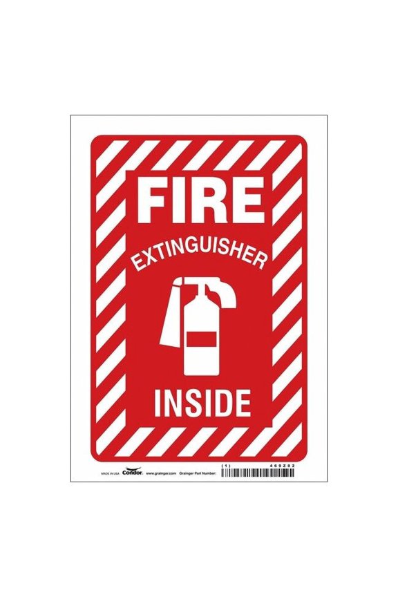 Safety Sign,7" W,10" H,0.004" Thickness 469Z82
