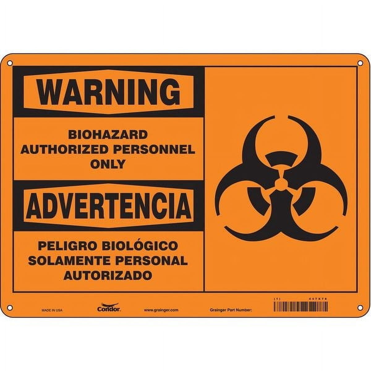Condor Safety Sign,10 inx14 in,Aluminum 447X78 - Walmart Business Supplies