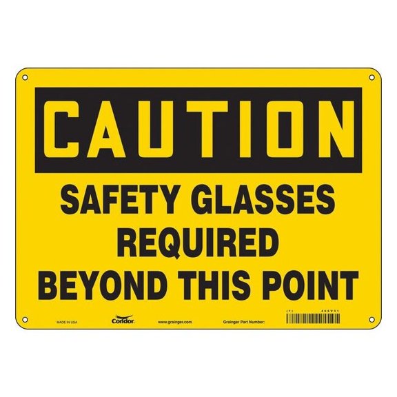 Condor Safety Sign,10 inx14 in,Aluminum 466V31