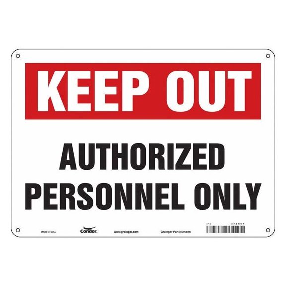 Condor Safety Sign,10 inx14 in,Aluminum 472H57
