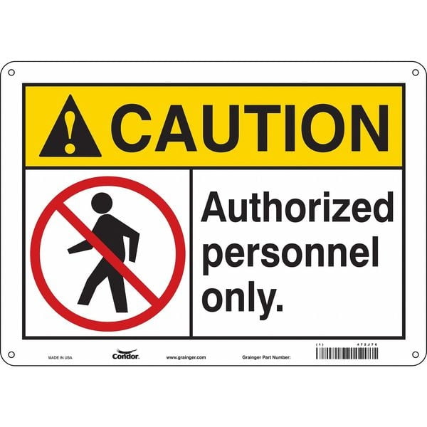 Condor Safety Sign,10 inx14 in,Aluminum 472J76 - Walmart Business Supplies