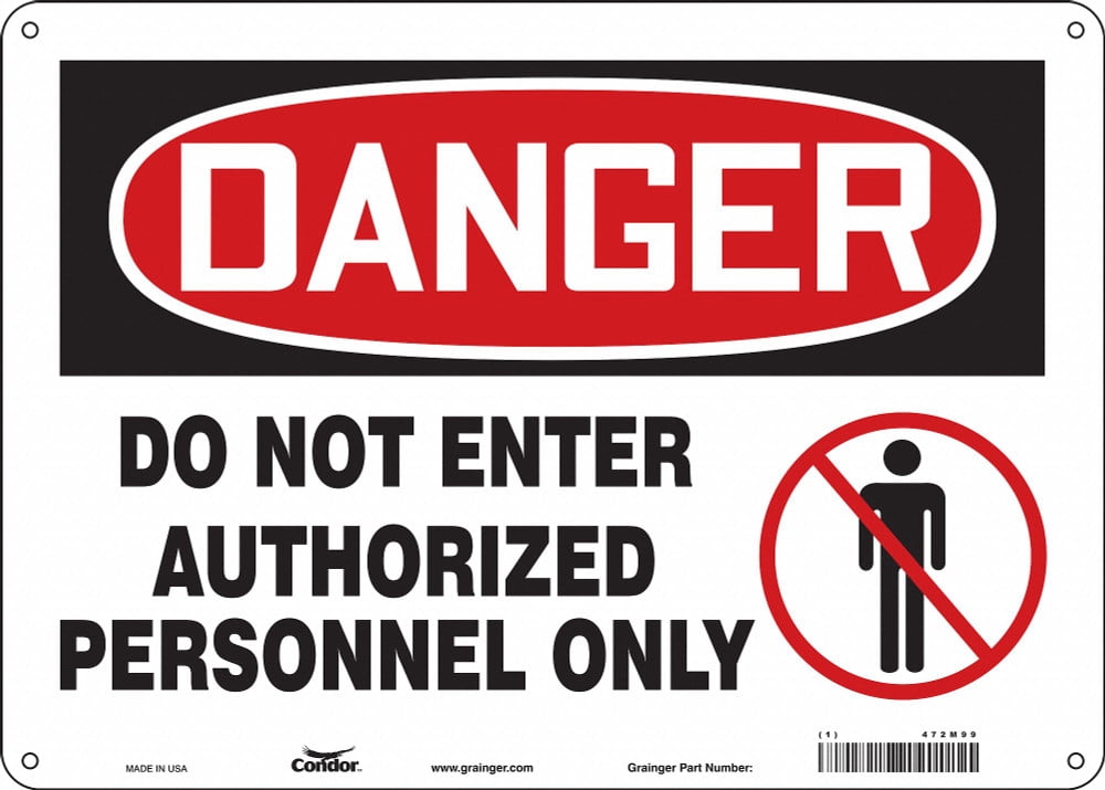 Condor Safety Sign,10 inx14 in,Aluminum 472M99 472M99 ZO-G5528667 ...