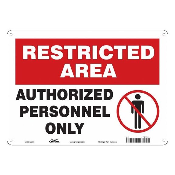 Condor Safety Sign,10 inx14 in,Aluminum 472W15