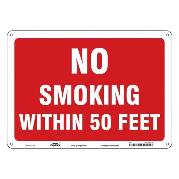 Safety Sign, 10" H, 14 in W, Horizontal Rectangle, English, 474J55