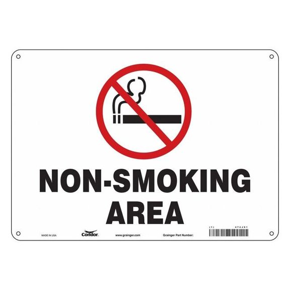 Safety Sign, 10" H, 14 in W, Horizontal Rectangle, English, 474J61