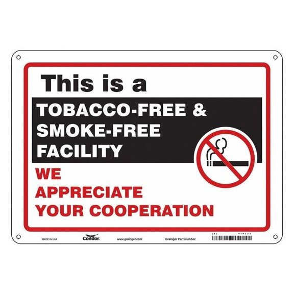 Safety Sign, 10" H, 14 in W, Horizontal Rectangle, English, 474L23