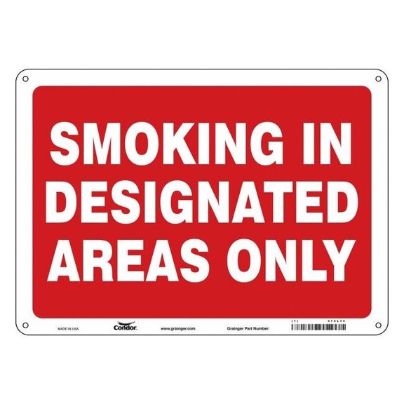Safety Sign, 10" H, 14 in W, Horizontal Rectangle, English, 474L74