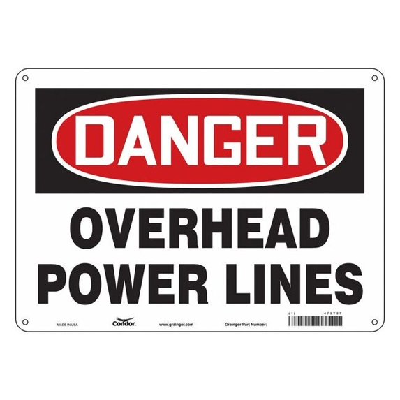 Condor Safety Sign,10 inx14 in,Aluminum 475T57