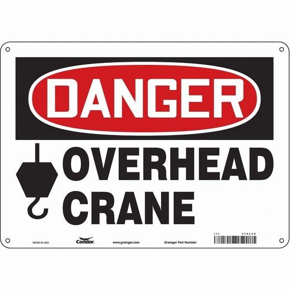 Condor Safety Sign,10 inx14 in,Aluminum 476L58 - Walmart.com