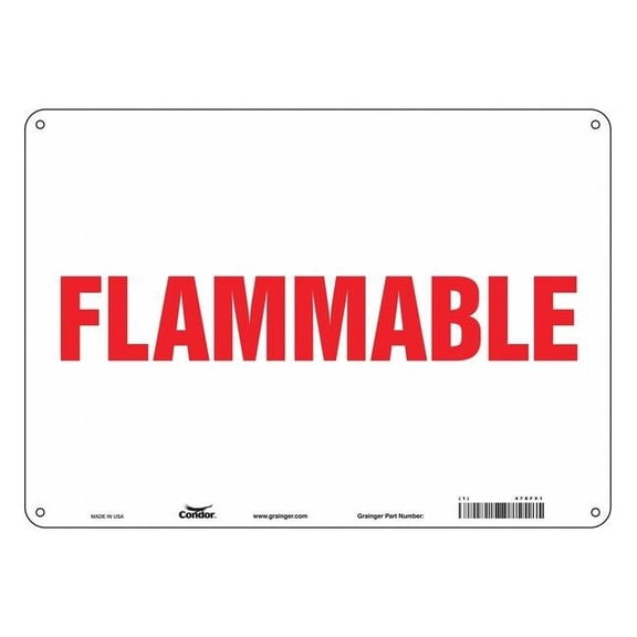 Danger Sign, 10 in H, 14 in W, Horizontal Rectangle, English, 478F01 478F01