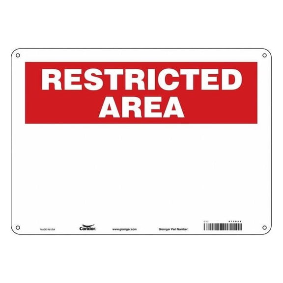 Safety Sign, 10 in Height, 14 in Width, Polyethylene, Horizontal Rectangle, English, 473D88