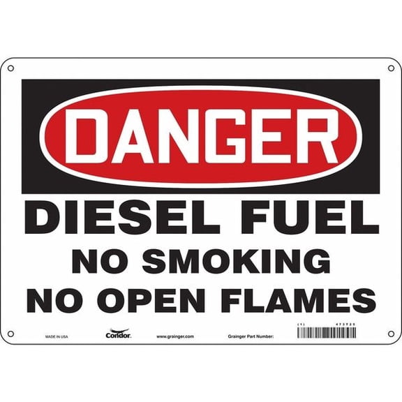 Condor Safety Sign,10 inx14 in,Polyethylene 473T25