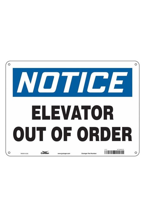 Safety Sign,10 inx14 in,Polyethylene 479M65