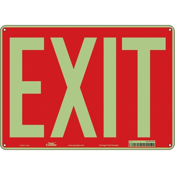 Condor Exit Sign, Plastic, 14