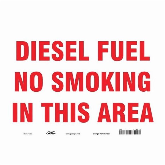 Condor Safety Sign,10 inx14 in,Vinyl 473N77