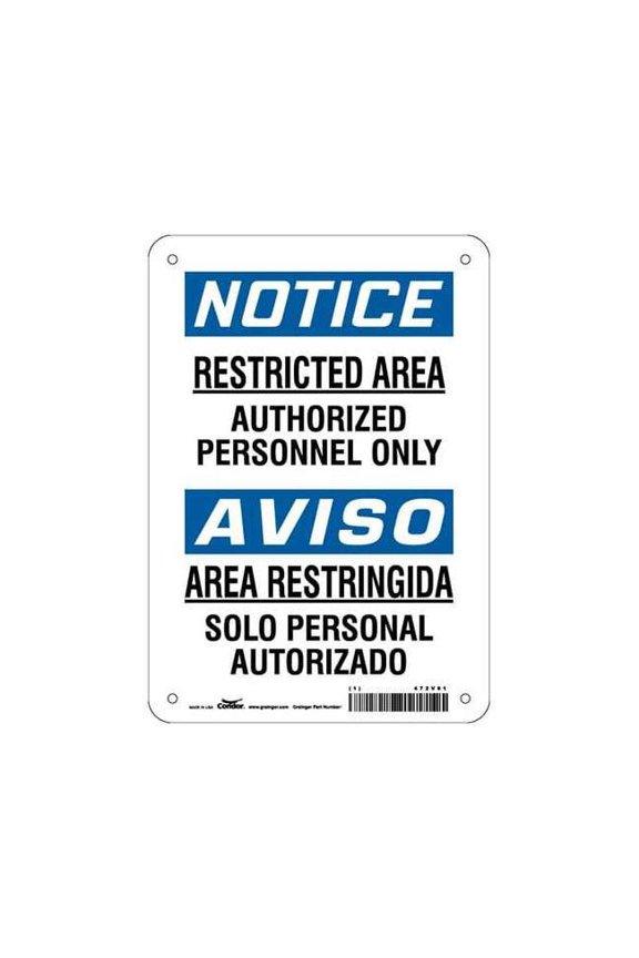 Safety Sign,10 inx7 in,Polyethylene 472V61