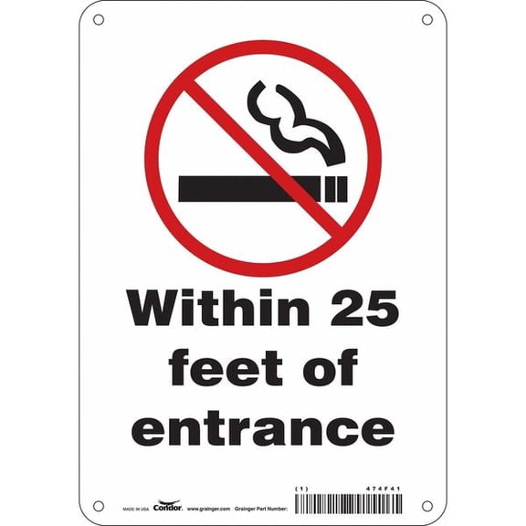 Safety Sign, 10" H, 7 in W, Polyethylene, Horizontal Rectangle, English, 474F41