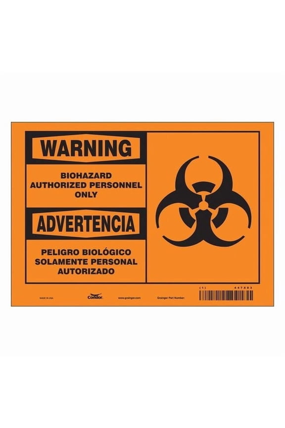 Safety Sign,10 inx7 in,Vinyl 447X83