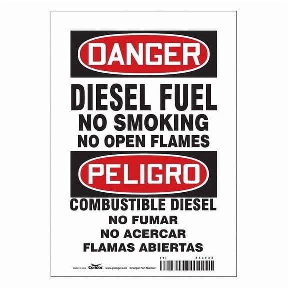Condor Safety Sign,10 inx7 in,Vinyl 473T33