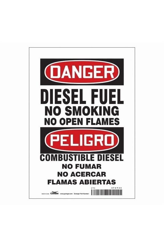 Safety Sign,10 inx7 in,Vinyl 473T33