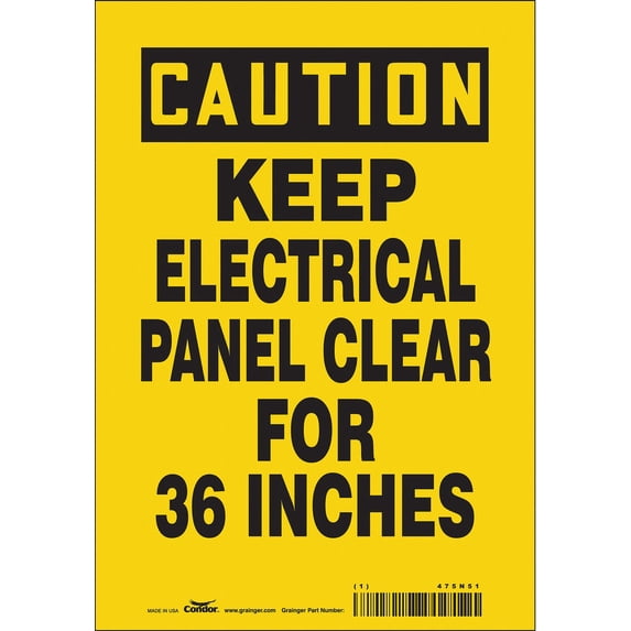 Condor Safety Sign,10 inx7 in,Vinyl 475N51 475N51 ZO-G5089021