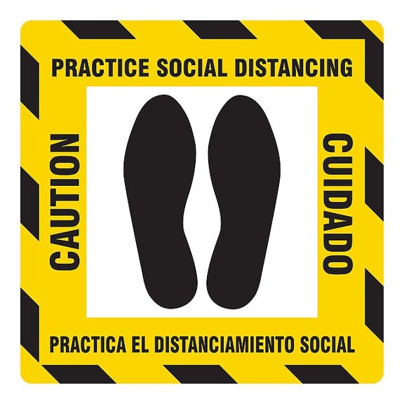 Safety Sign, 12 in H, 12 in W, Plastic, Square, English, Spanish, HWB780T1212