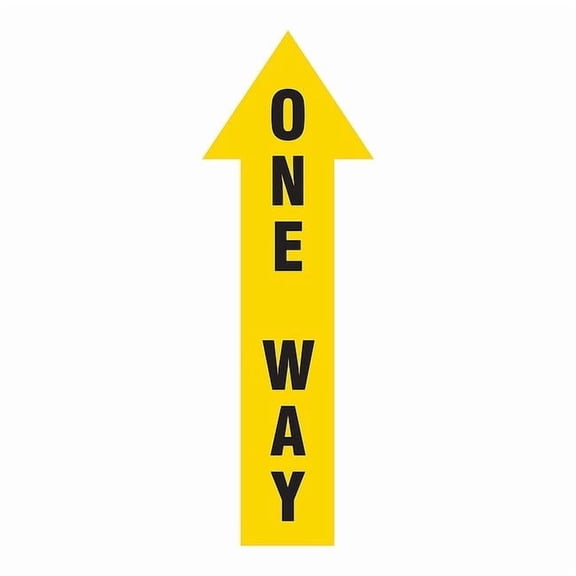Safety Sign, 12 in H, 4 in W, Plastic, Arrow, English, HWB776T1204 HWB776T1204