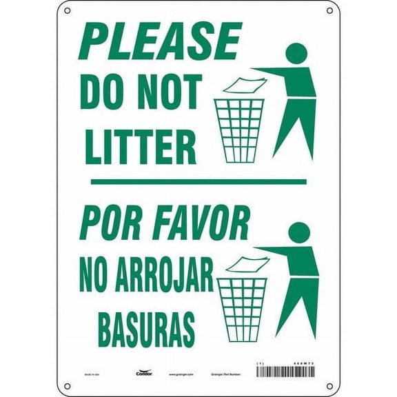 Condor Safety Sign,14 in x 10 in,Aluminum 468W73