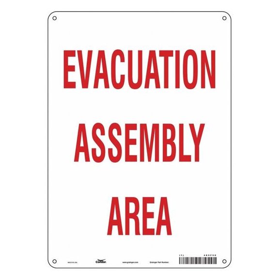 Safety Sign, 14 in Height, 10 in Width, Aluminum, Vertical Rectangle, English