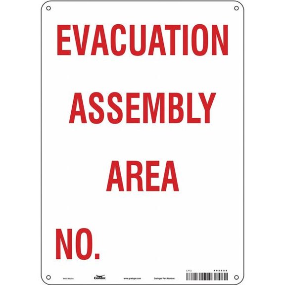 Safety Sign, 14 in Height, 10 in Width, Aluminum, Vertical Rectangle, English