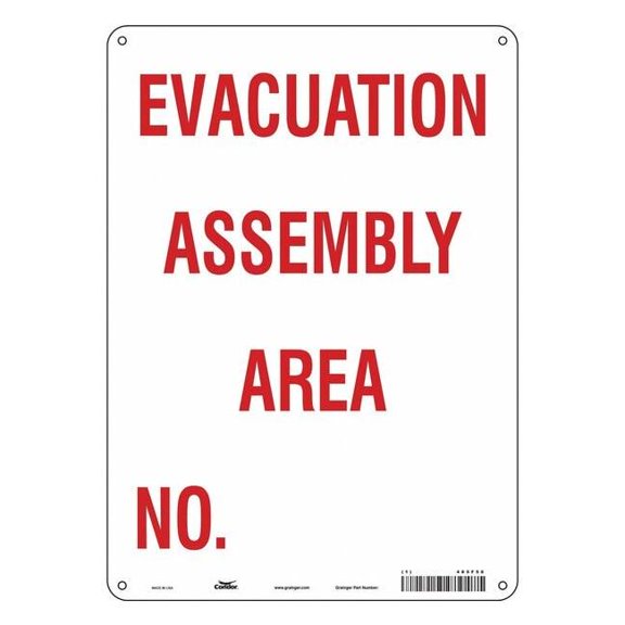 Safety Sign, 14 in Height, 10 in Width, Aluminum, Vertical Rectangle, English