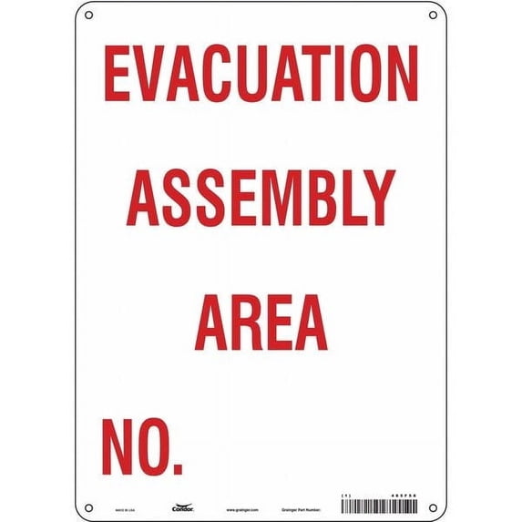 Condor Safety Sign,14 in x 10 in,Polyethylene 485F58
