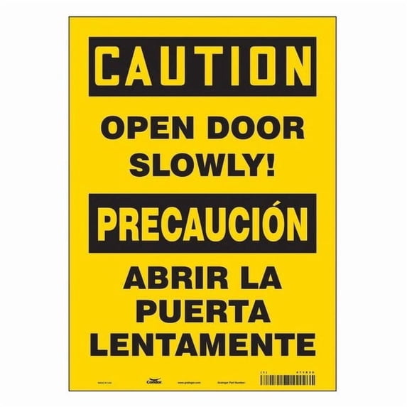 Condor Safety Sign,14 in x 10 in,Vinyl 471X30