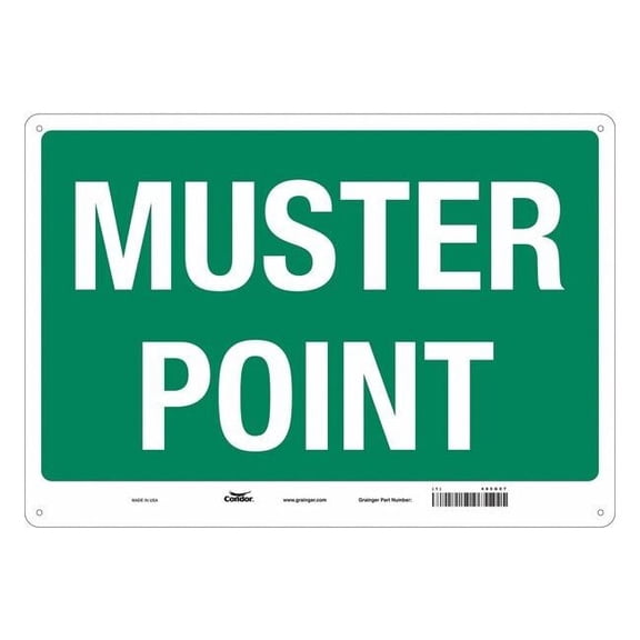 Safety Sign, 14 in Height, 20 in Width, Aluminum, Horizontal Rectangle, English