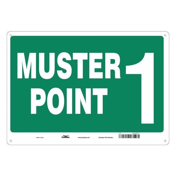 Safety Sign, 14 in Height, 20 in Width, Aluminum, Horizontal Rectangle, English