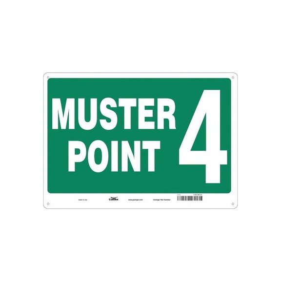 Safety Sign, 14 in Height, 20 in Width, Aluminum, Horizontal Rectangle, English