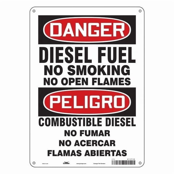 Condor Safety Sign,14 inx10 in,Aluminum 473T30