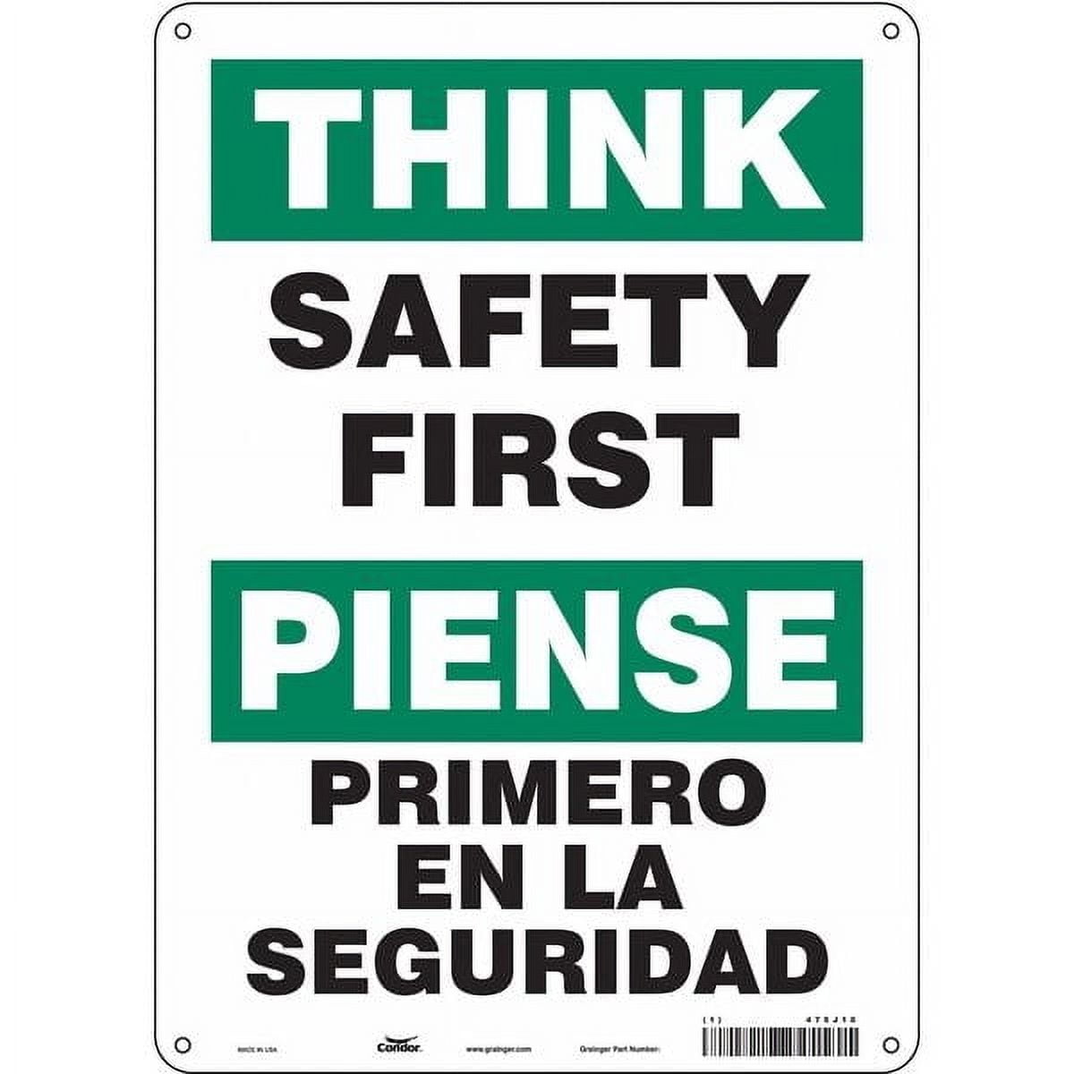 Condor Safety Sign,14 inx10 in,Aluminum 475J10 - Walmart.com